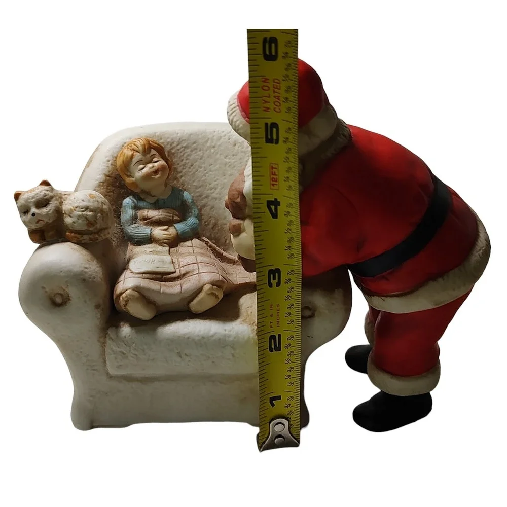 Kurt S Adler Ceramic Santa Claus and Child Musical Figurine‎ Christmas Works See